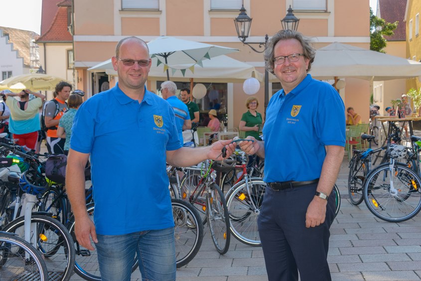 Oberbürgermeister Armin Neudert eröffnete das Stadtradeln 2019.