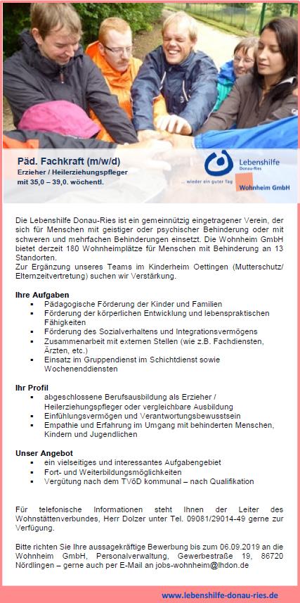 Päd. Fachkraft (m/w/d)