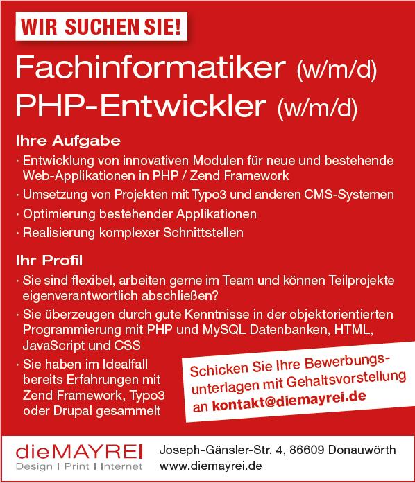 Fachinformatiker und PHP-Entwickler (m/w/d)