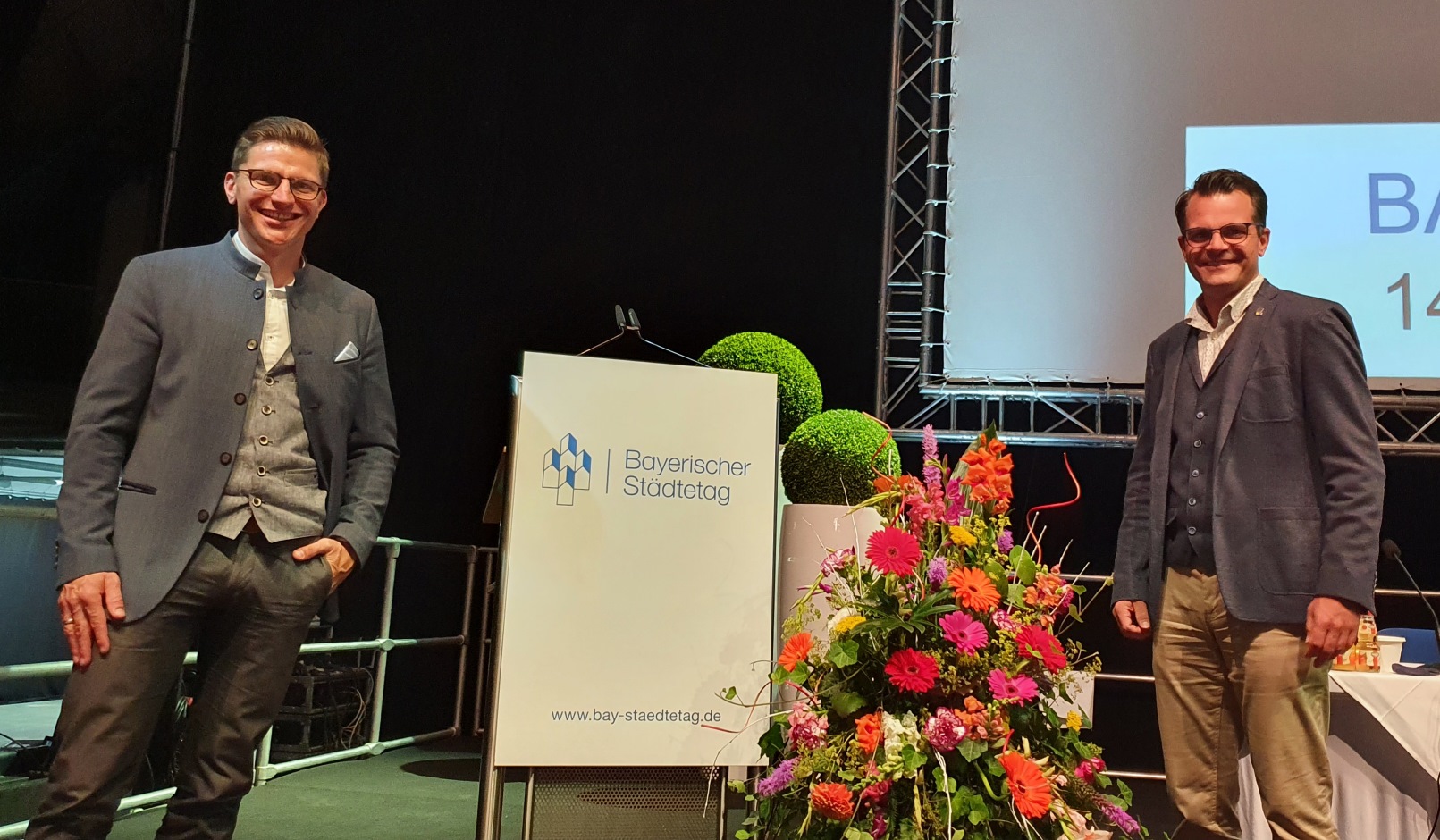 OB David Wittner (links) und OB Jürgen Sorré