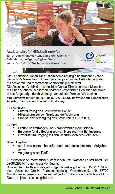 Lebenshilfe Donau-Ries /Assistens GmbH