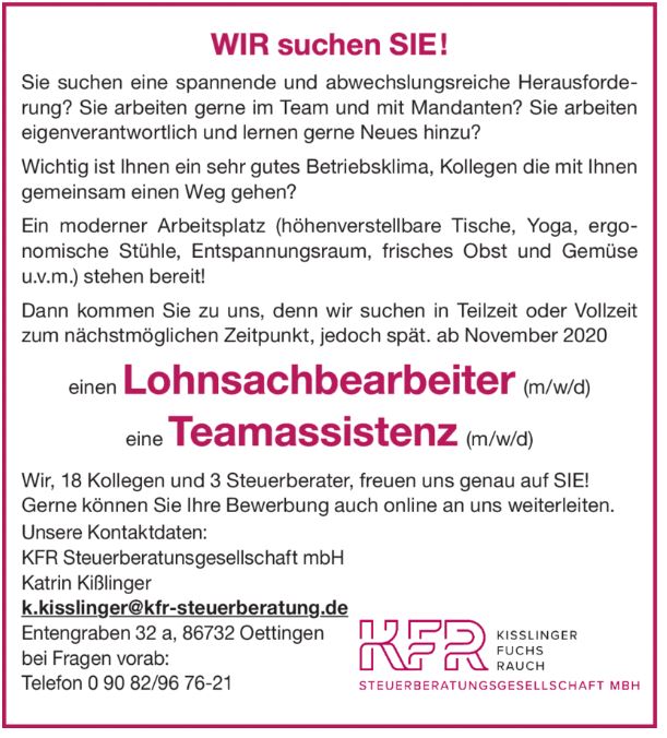 KFR Steuerberatungsgesellschaft Oettingen