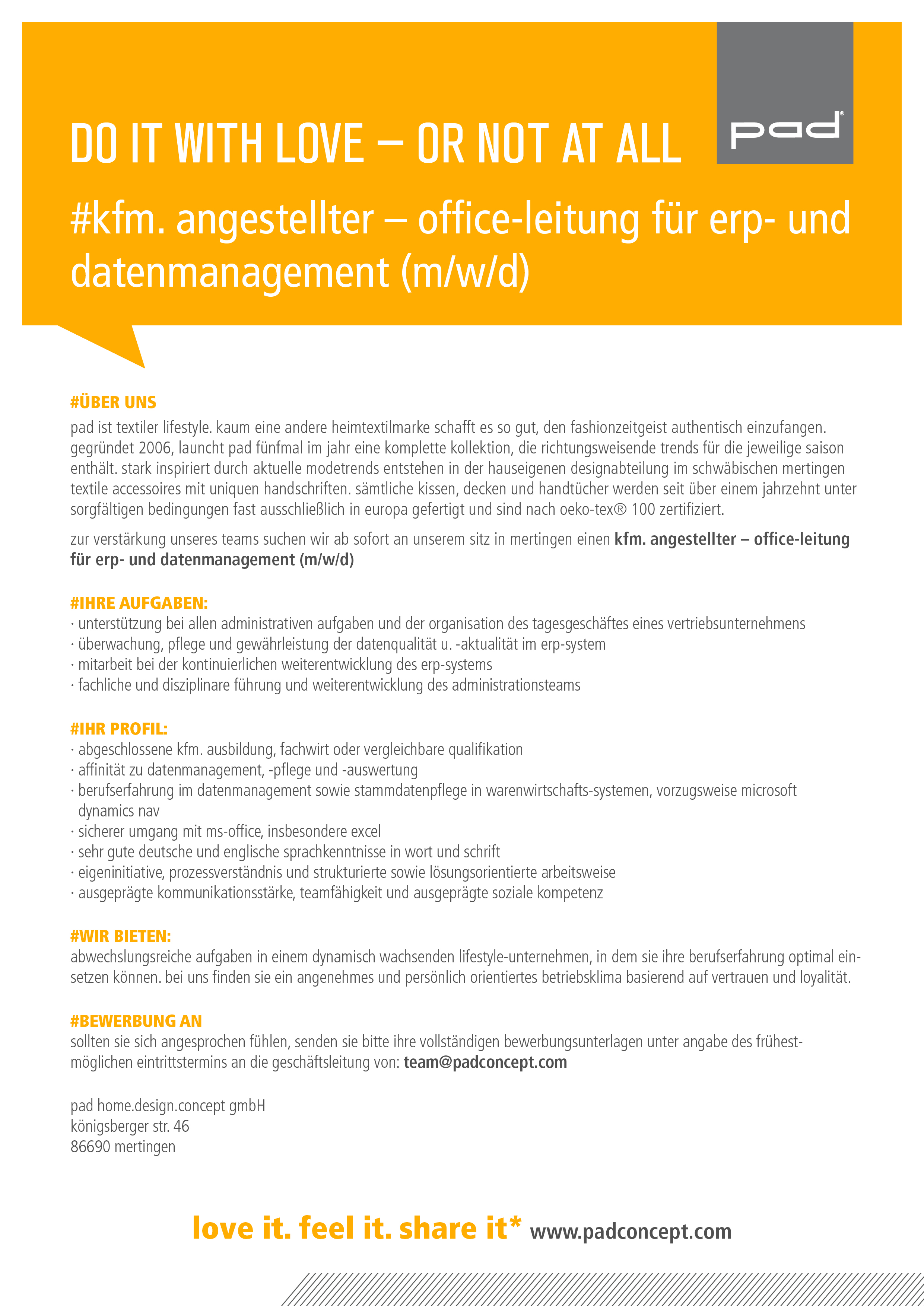 kfm.angestellter - office-leistung für erp- und datenmanagement