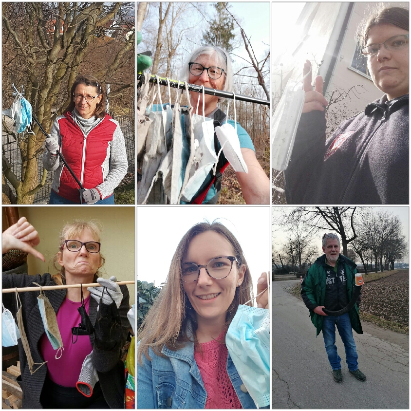 Das Bild zeigt die Mitglieder der Plogging Gruppe Donauwörth