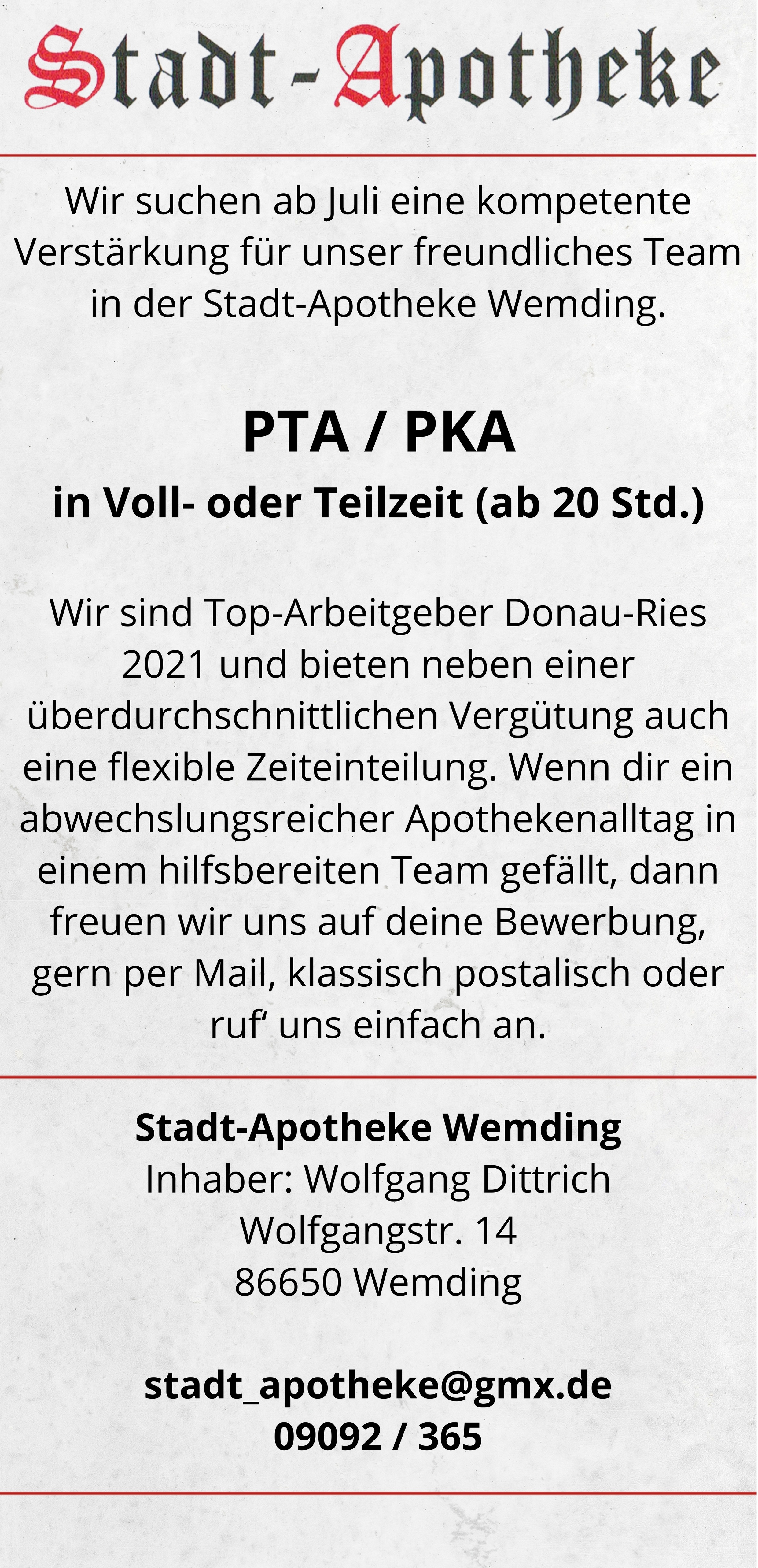 PTA / PKA m/w/d
