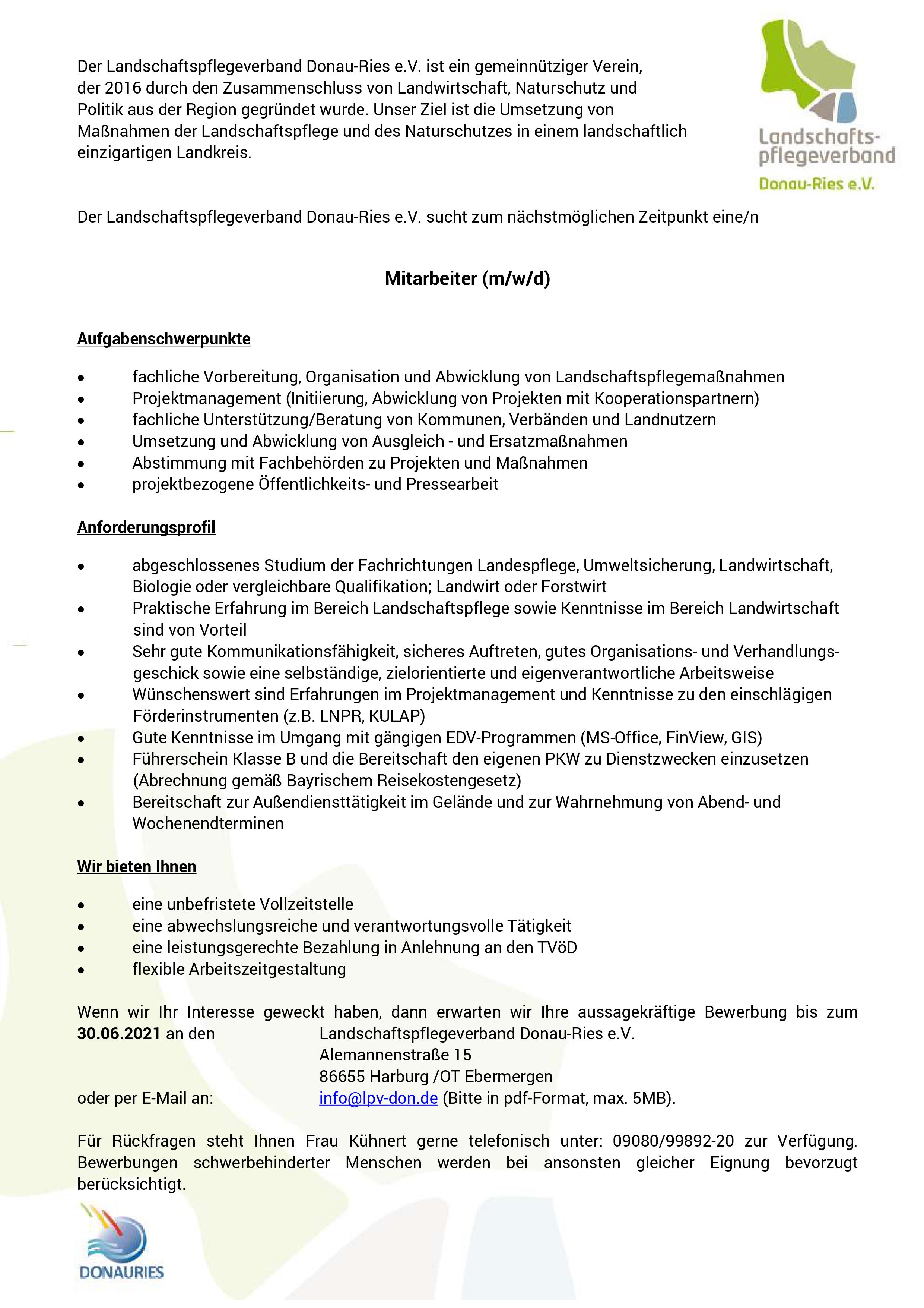 Mitarbeiter m/w/d
