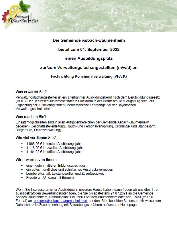 Gemeinde Asbach-Bäumenheim
