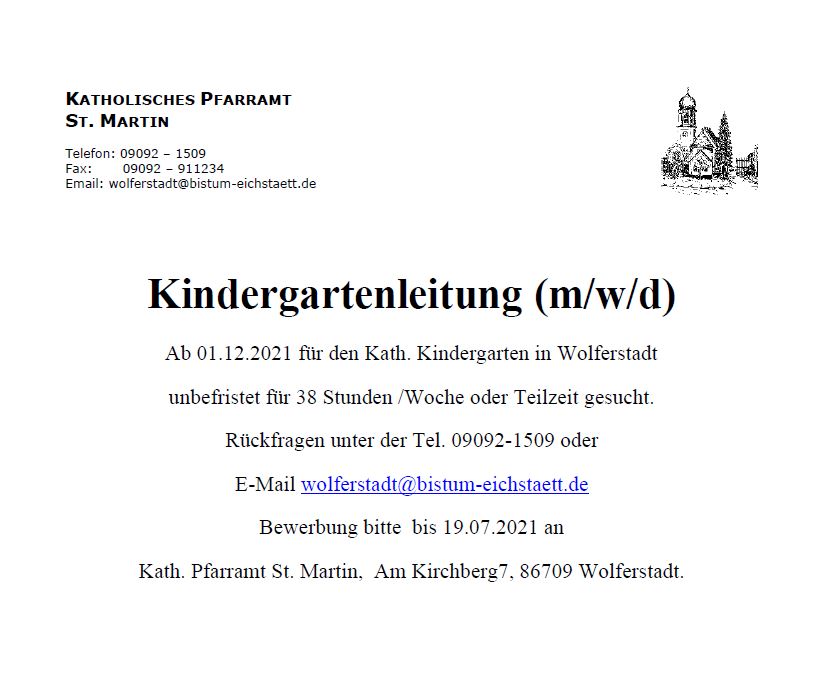 Pfarramt St. Martin Wolferstadt
