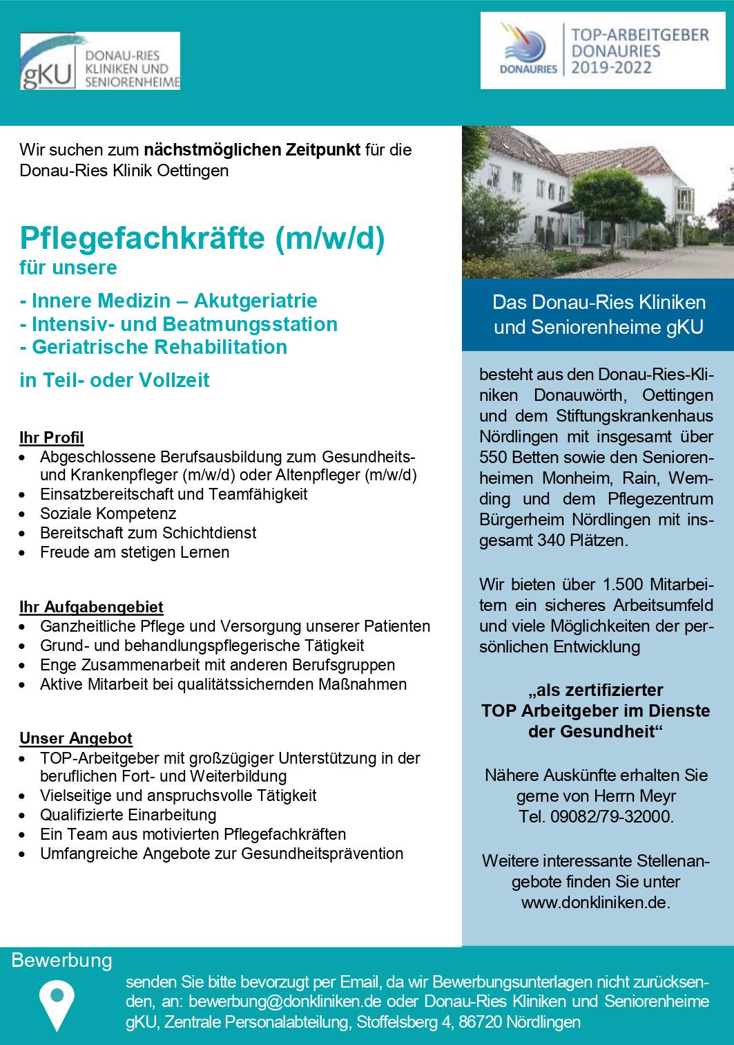 Pflegefachkräfte m/w/d