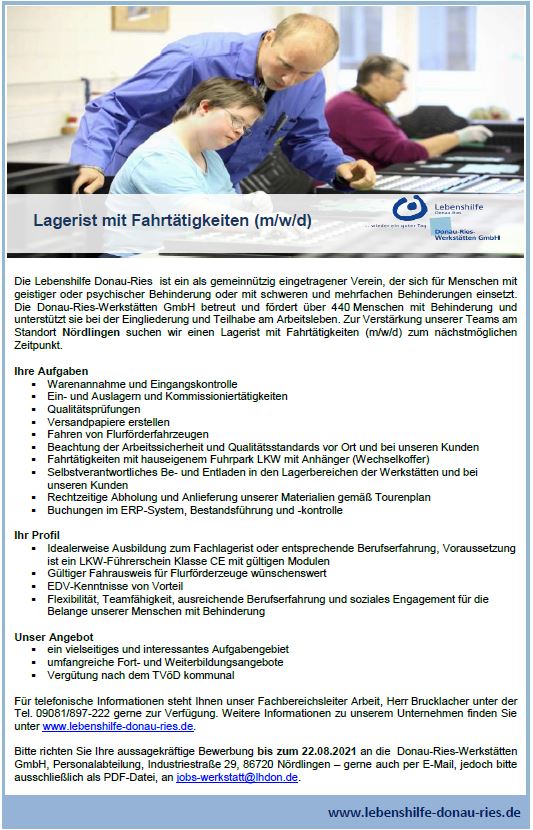 Lagerist m/w/d