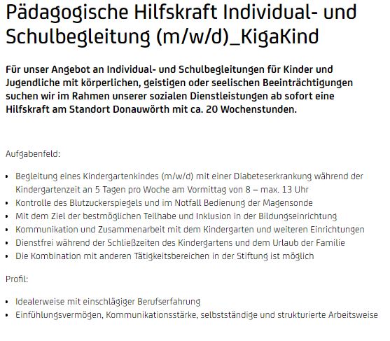 Pädagogische Hilfskraft m/w/d