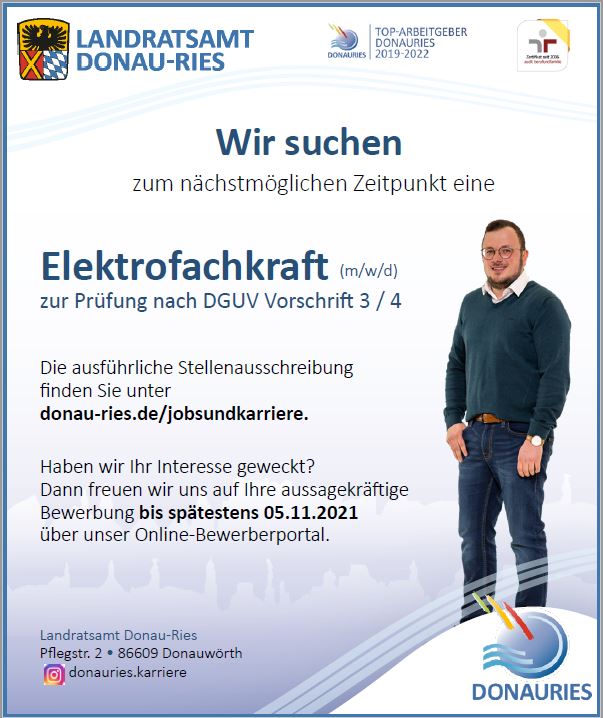 Elektrofachkraft Landratsamt Donau-Ries (m/w/d)