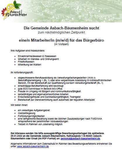 Gemeinde Asbach-Bäumenheim