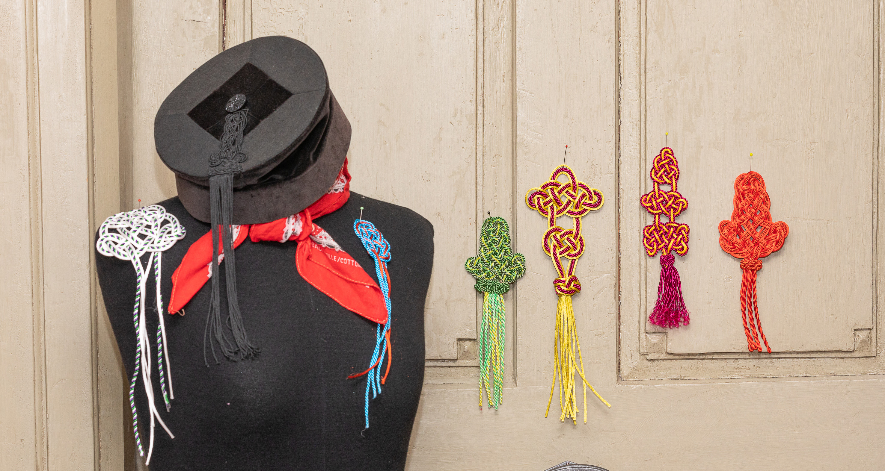 Das Bild zeigt Knöpfe von Rieser Mustertrachten.