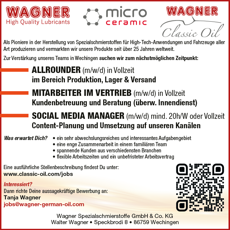 Wagner Spezialschmierstoffe