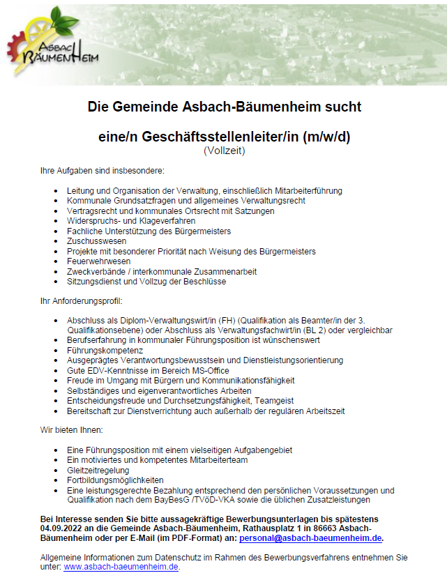 Gemeinde Asbach-Bäumenheim