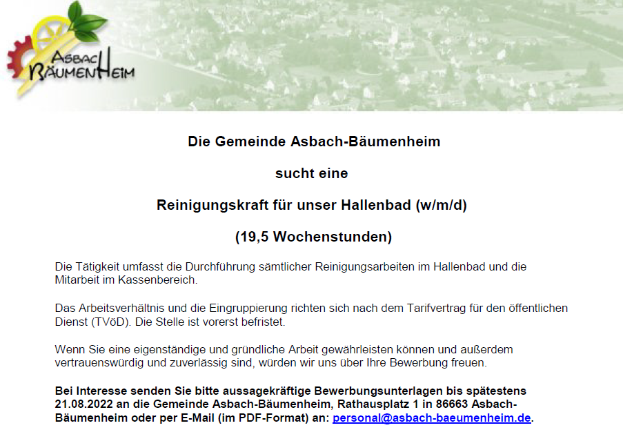 Gemeinde Asbach-Bäumenheim