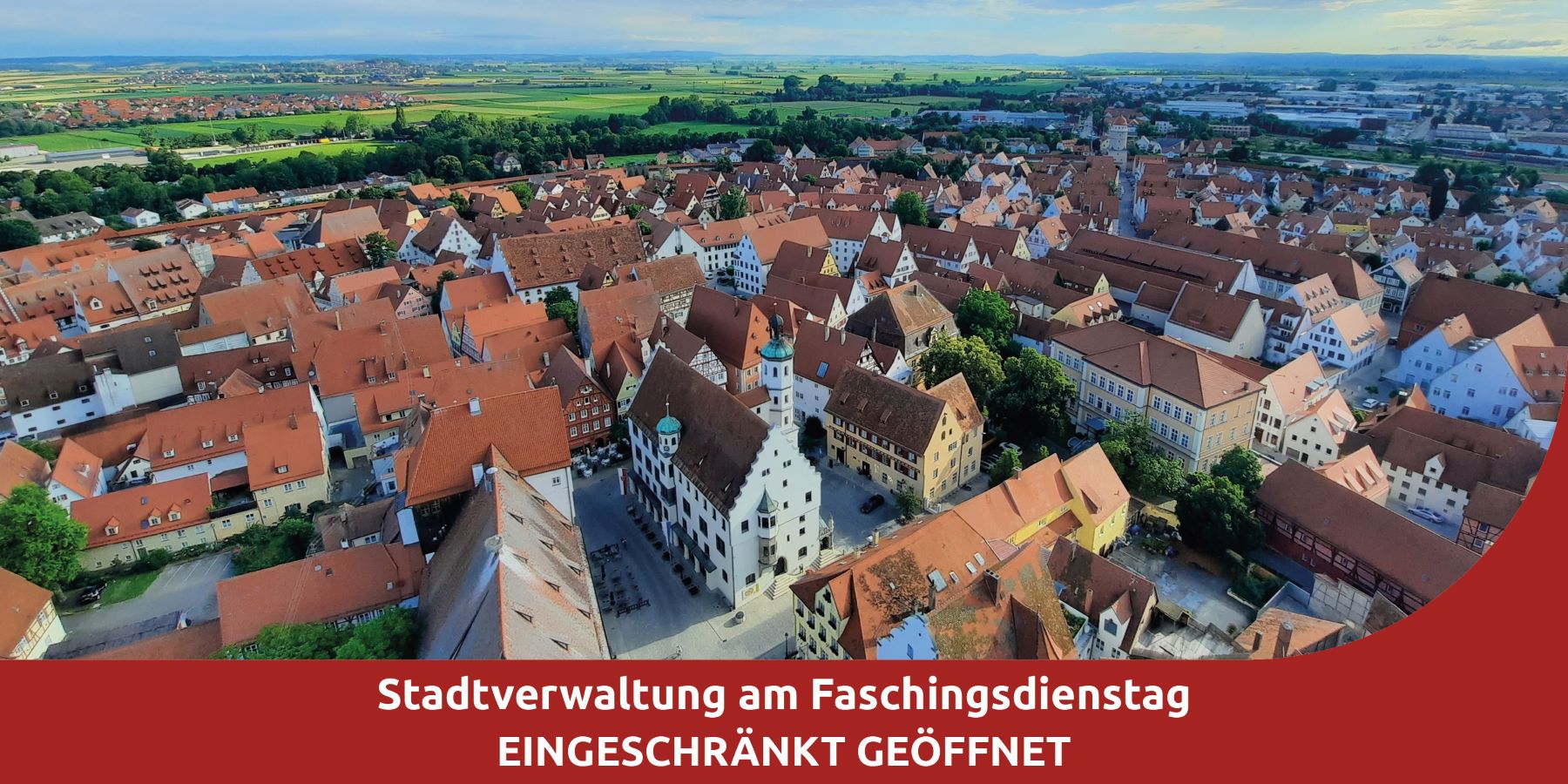 Stadtverwaltung eingeschränkt geöffnet
