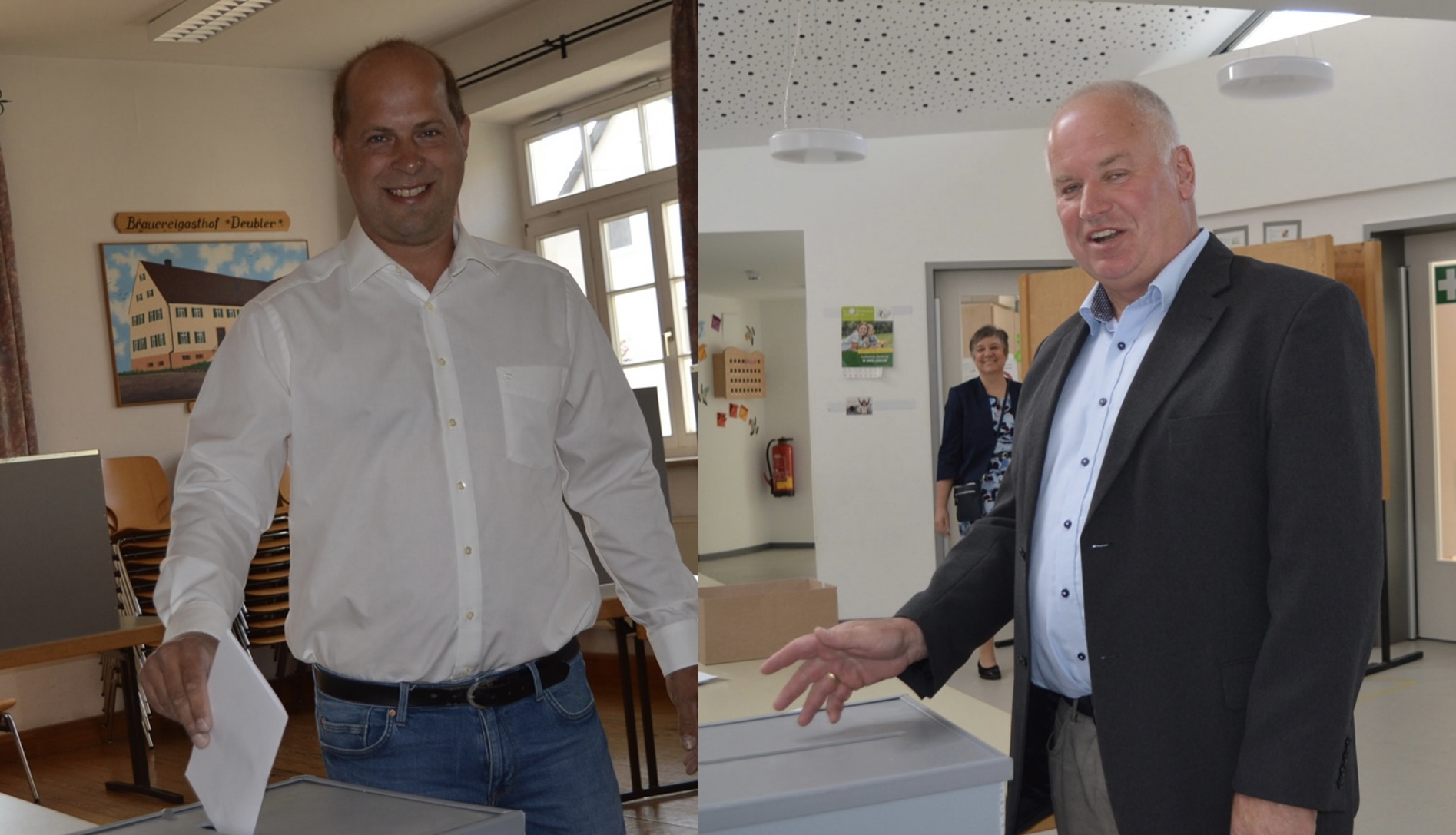 Das Bild zeigt die Bürgermeisterkandidaten.