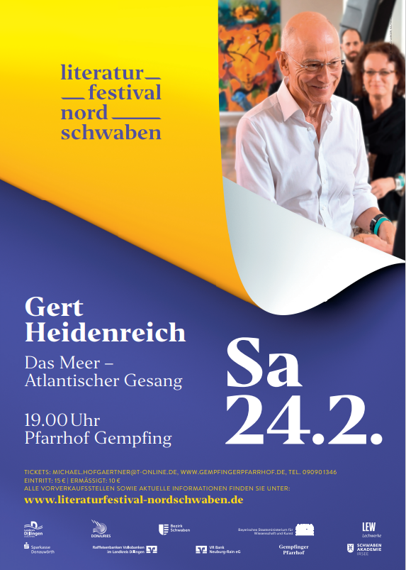 Einladung zur Lesung von Gert Heidenreich im Gempfinger Pfarrhof.
