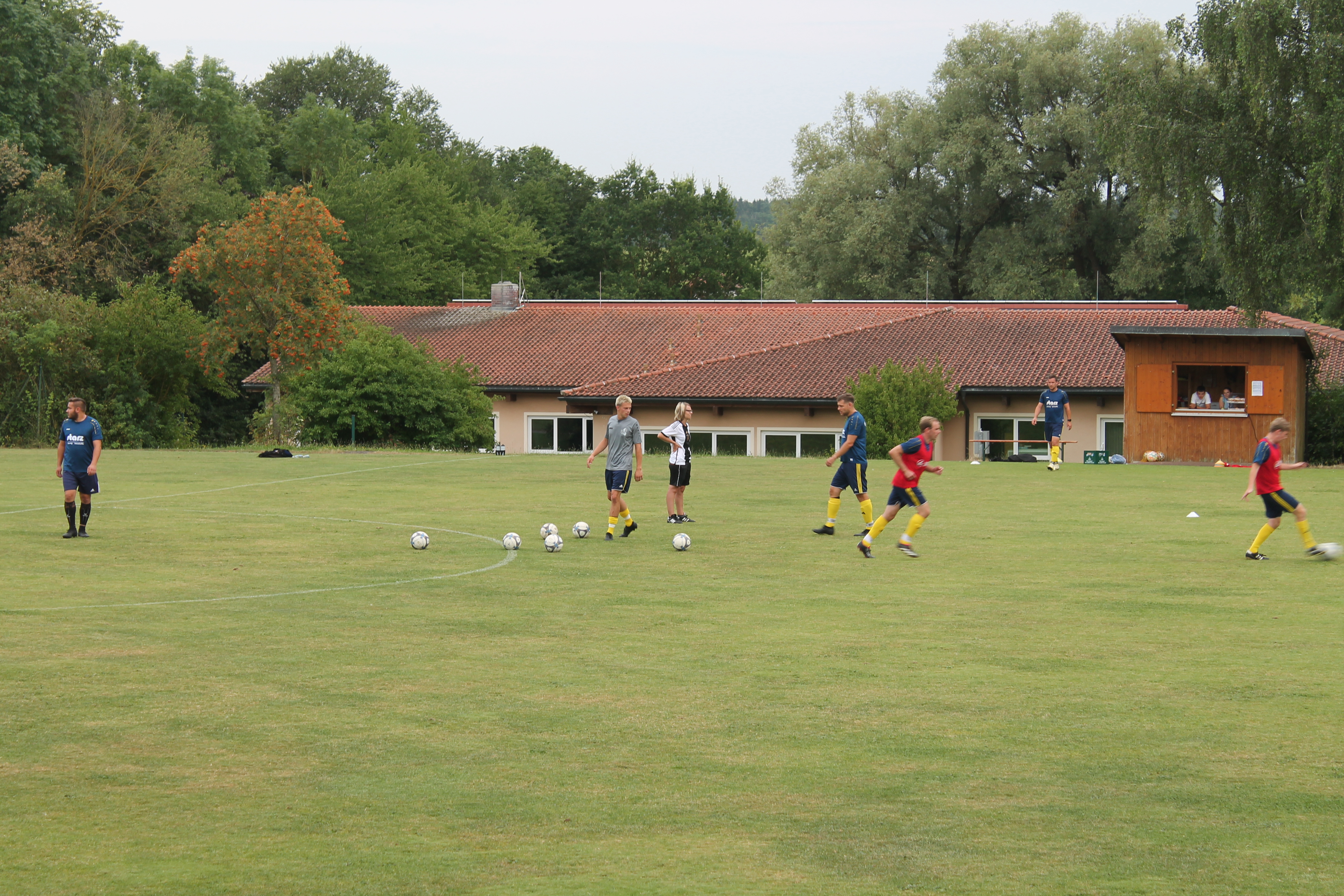 Auch im Training ist sie immer mit voller Konzentration dabei.