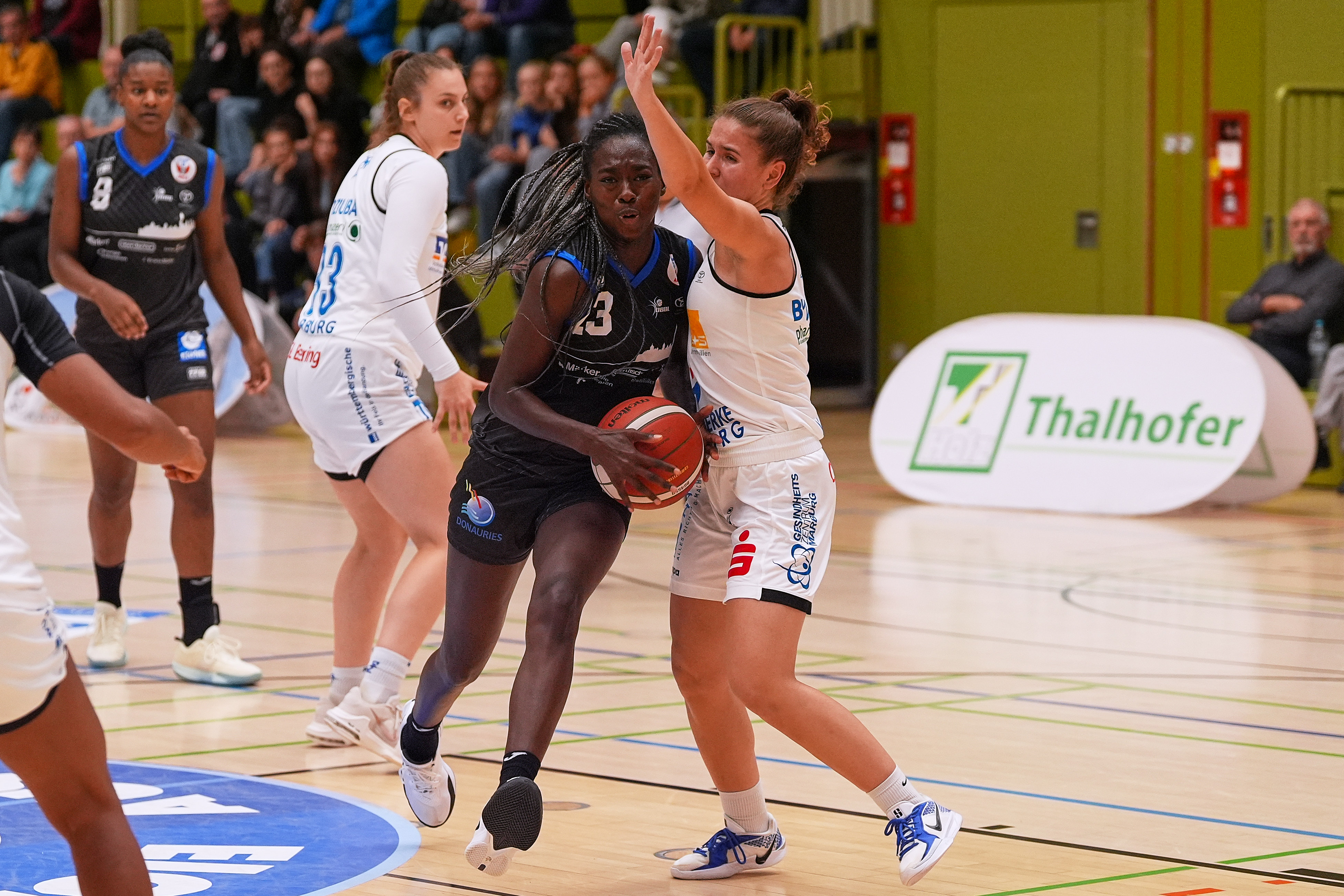 Mariam Haslé-Lagemann, im Vorbereitungsspiel gegen Marburg noch ohne Punkteglück, zeigt in dieser Saison Woche für Woche, wie wichtig sie für das junge Angels-Team ist.