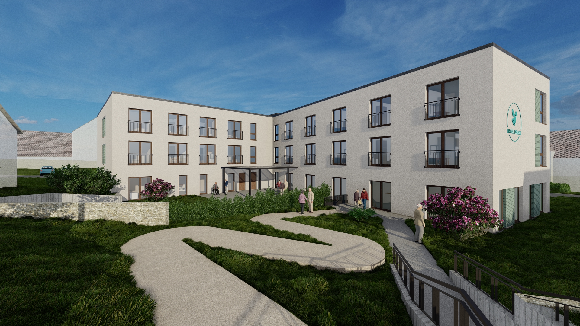 Insgesamt drei Stockwerke wird das neue Seniorenhaus in Bollstadt umfassen, wovon der erste und zweite Stock die Wohnetagen sind.