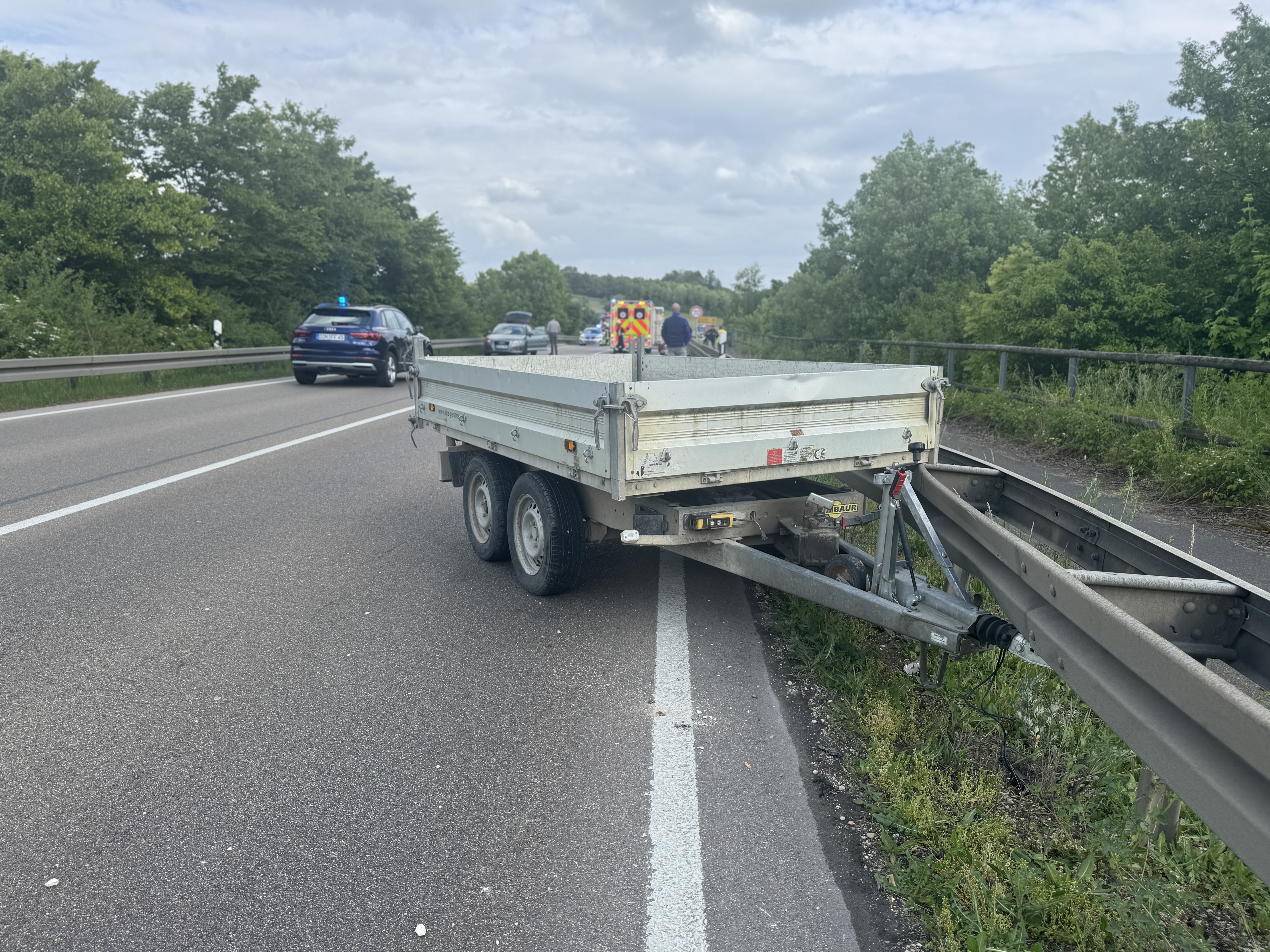 Der am Unfall beteiligte Anhänger.