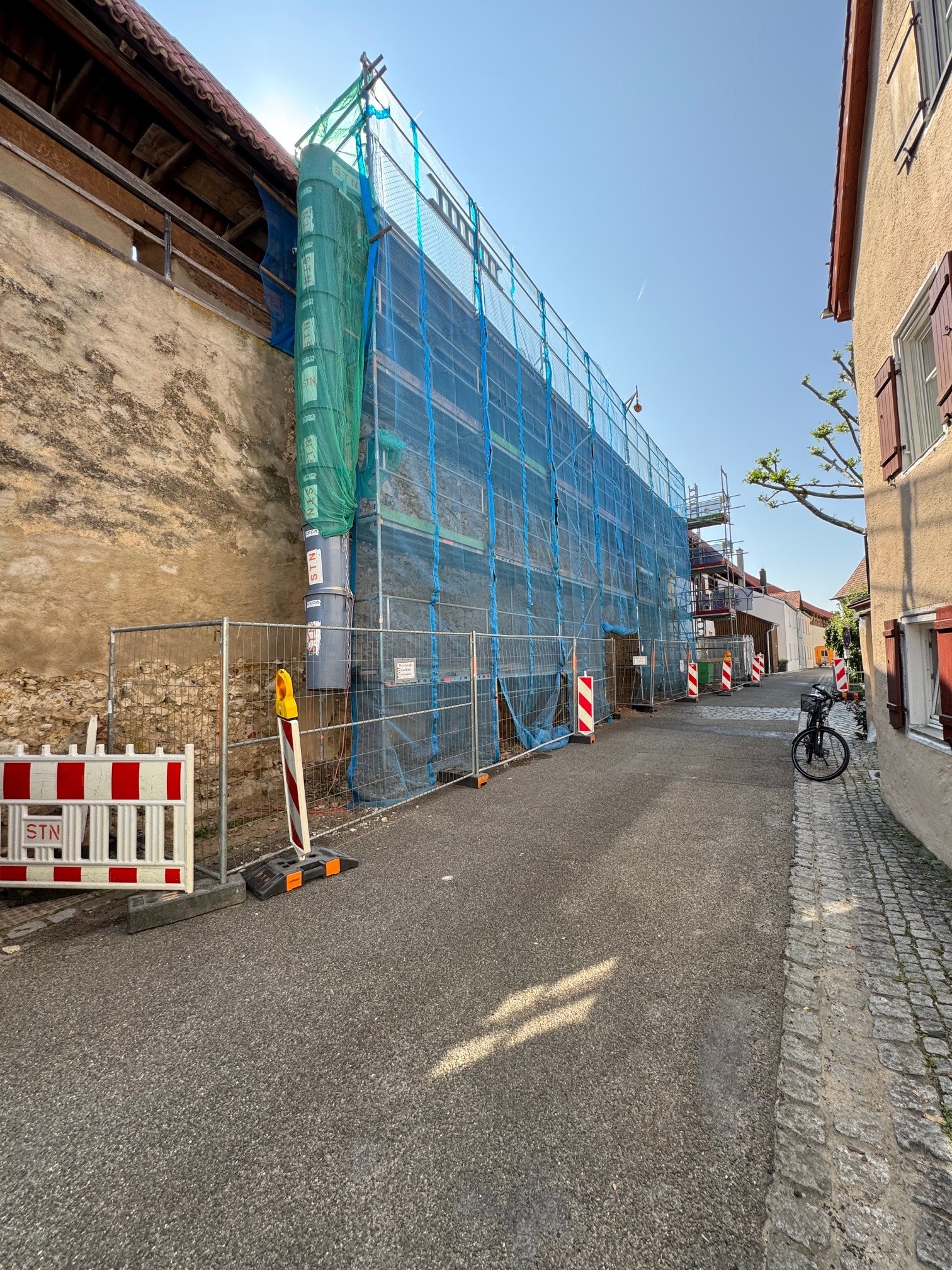 Baustelle Stadtmauer Nördlingen