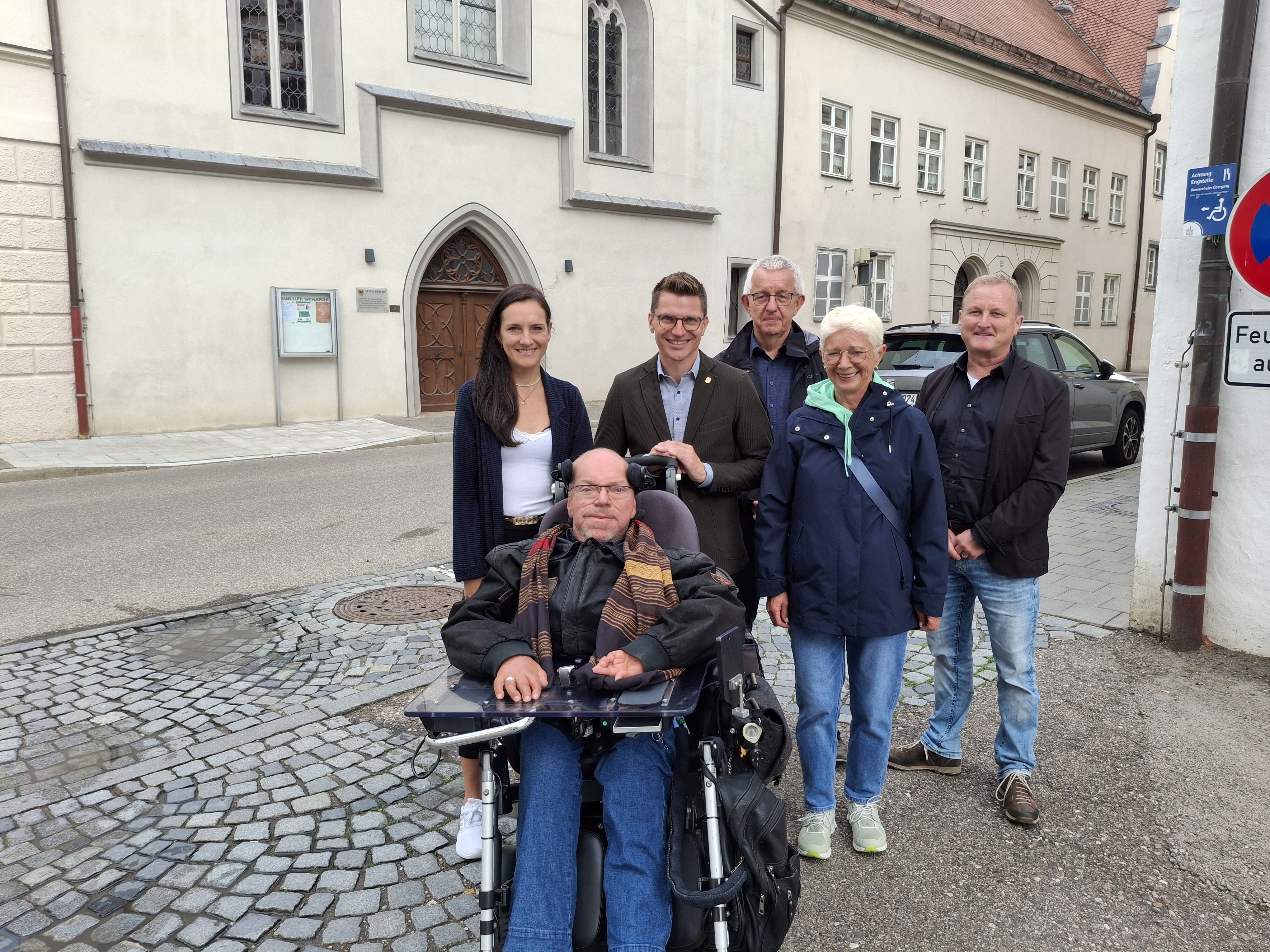 V. l.: Regina Schiele, Matthias Küffner, Oberbürgermeister David Wittner, Karl Essig, Luise Müller und Michael Bauhammer.