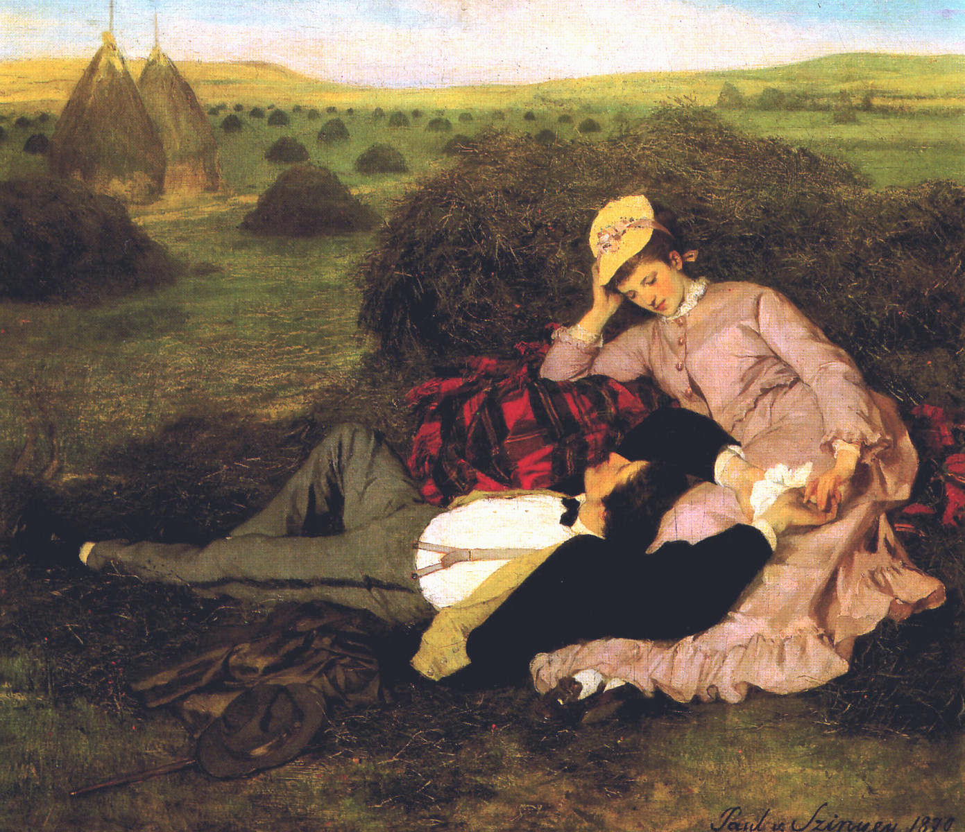 &quot;Liebespaar&quot; - Gemälde des ungarischen Künstlers Pál Szinyei-Merse,1870.