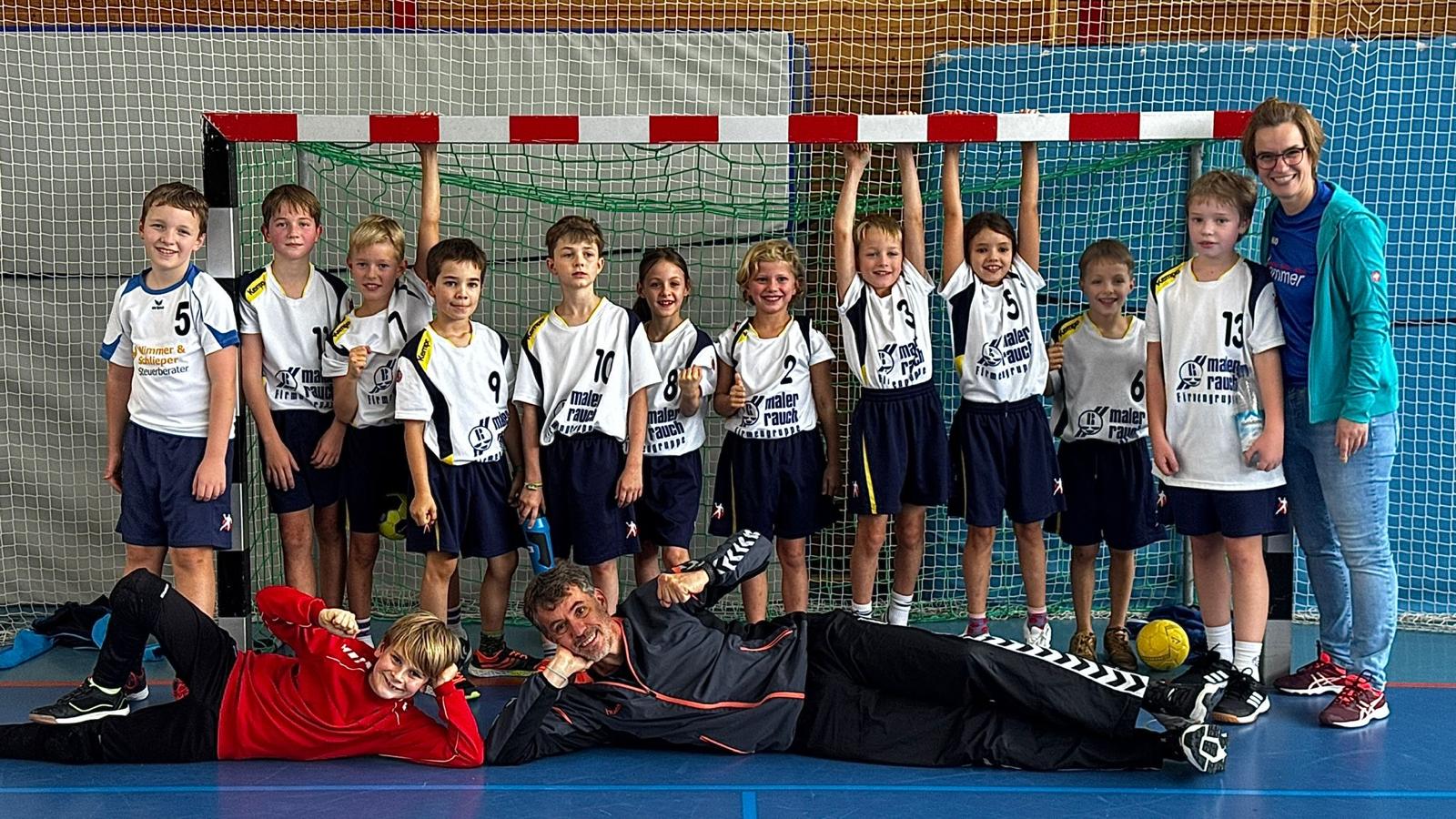 Gruppenbild der E-Jugend der VSC-Handballer.