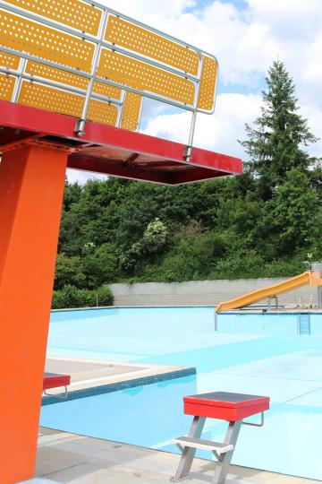 Freibad Tagmersheim Sprungturm. 