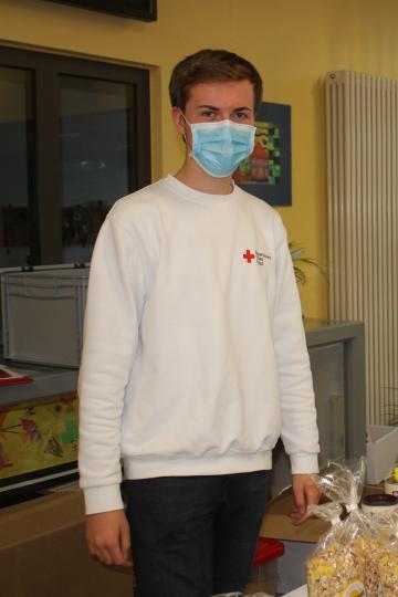 Ehrenamtlicher Helfer Daniel Kessler.