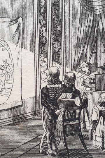 Vorführung mit Laterna Magica, 1850-1900
