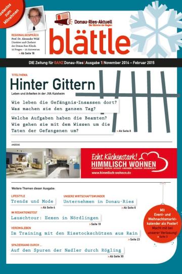 Die erste blättle-Ausgabe erschien im November 2014. 