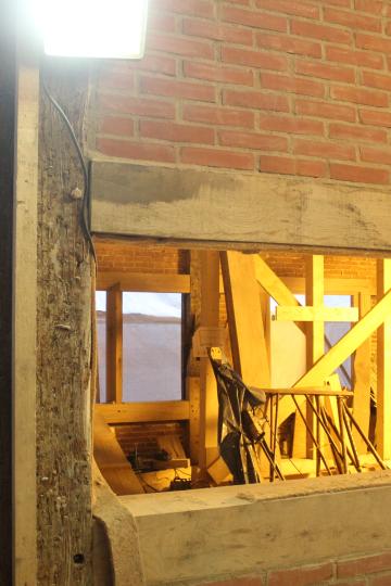 Hier sieht man einen Teil der Baustelle im Gasthaus Krone in Oettingen.