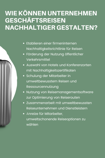 Wie können Unternehmen Geschäftsreisen nachhaltig gestalten?