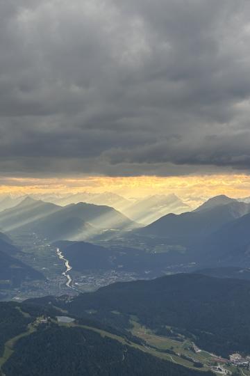 Der Ausblick von der Nördlinger Hütte.