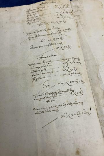 Abgaben Auflistung des Juden Abraham