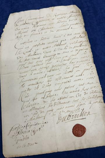 Schutzbrief französischer Gefangener