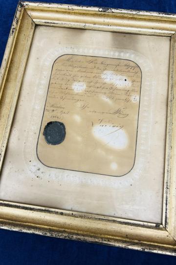 Dankurkunden von König Ludwig und von Königin Maria