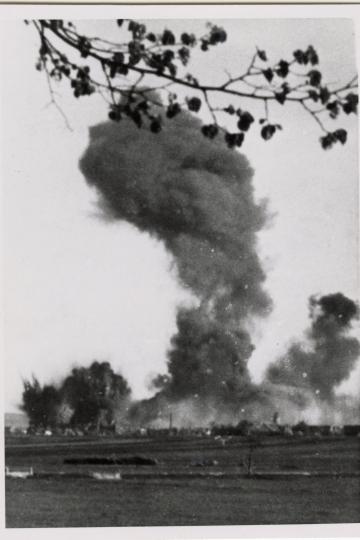 Der Luftangriff auf die Bahnhofsgegend, 20. April 1945.