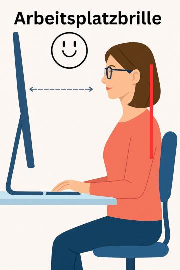 Eine spezielle Arbeitsplatzbrille schafft Abhilfe.