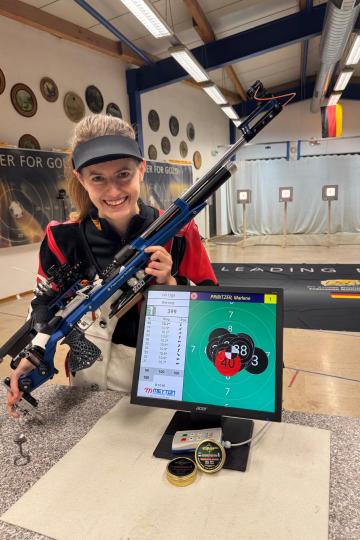 Marlene Pribitzer mit dem fast perfekten Ergebnis und einer sehr starken Punktzahl von 399.