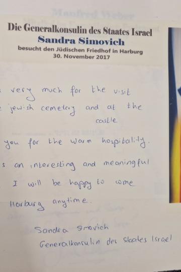 Generalkonsulin Israels Goldenes Buch