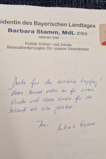 Barbara Stamm Goldenes Buch