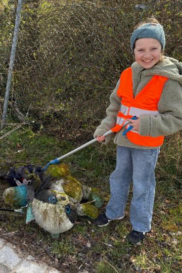Auch die Kleinsten halfen bei der AWV-Flursäuberungsaktion mit.
