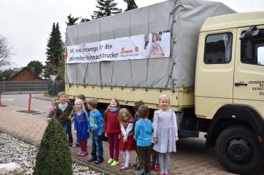 Weihnachtstrucker im Kindergarten Tapfheim