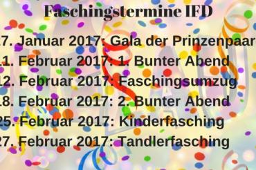 Faschingstermine IFD
